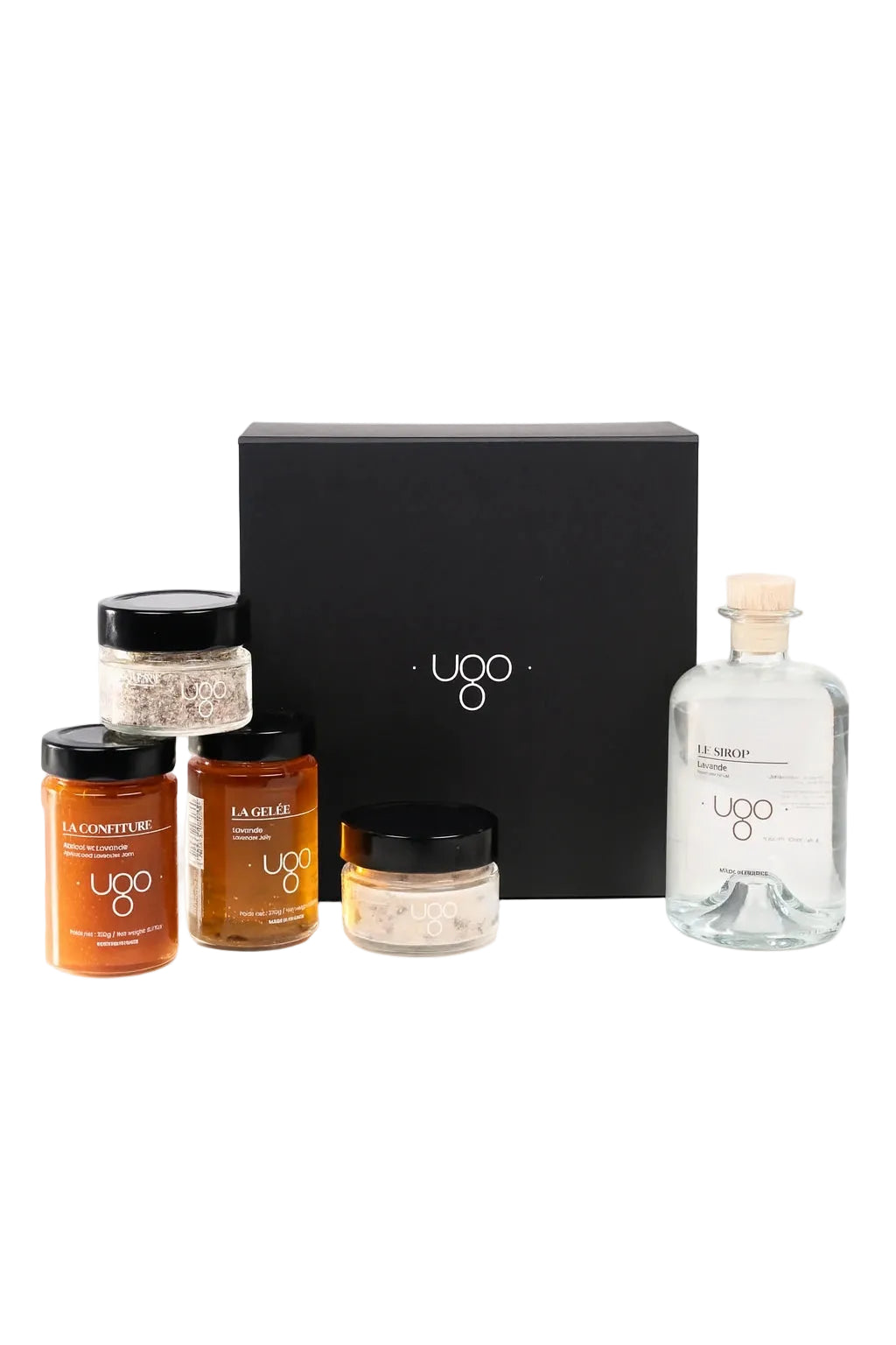 Assortiment des produits inclus dasn le Coffret cadeau "La Table Provençale".