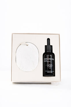 Diffuseur d'ambiance en céramique pour huiles essentielles Terre Ugo, vu de face.