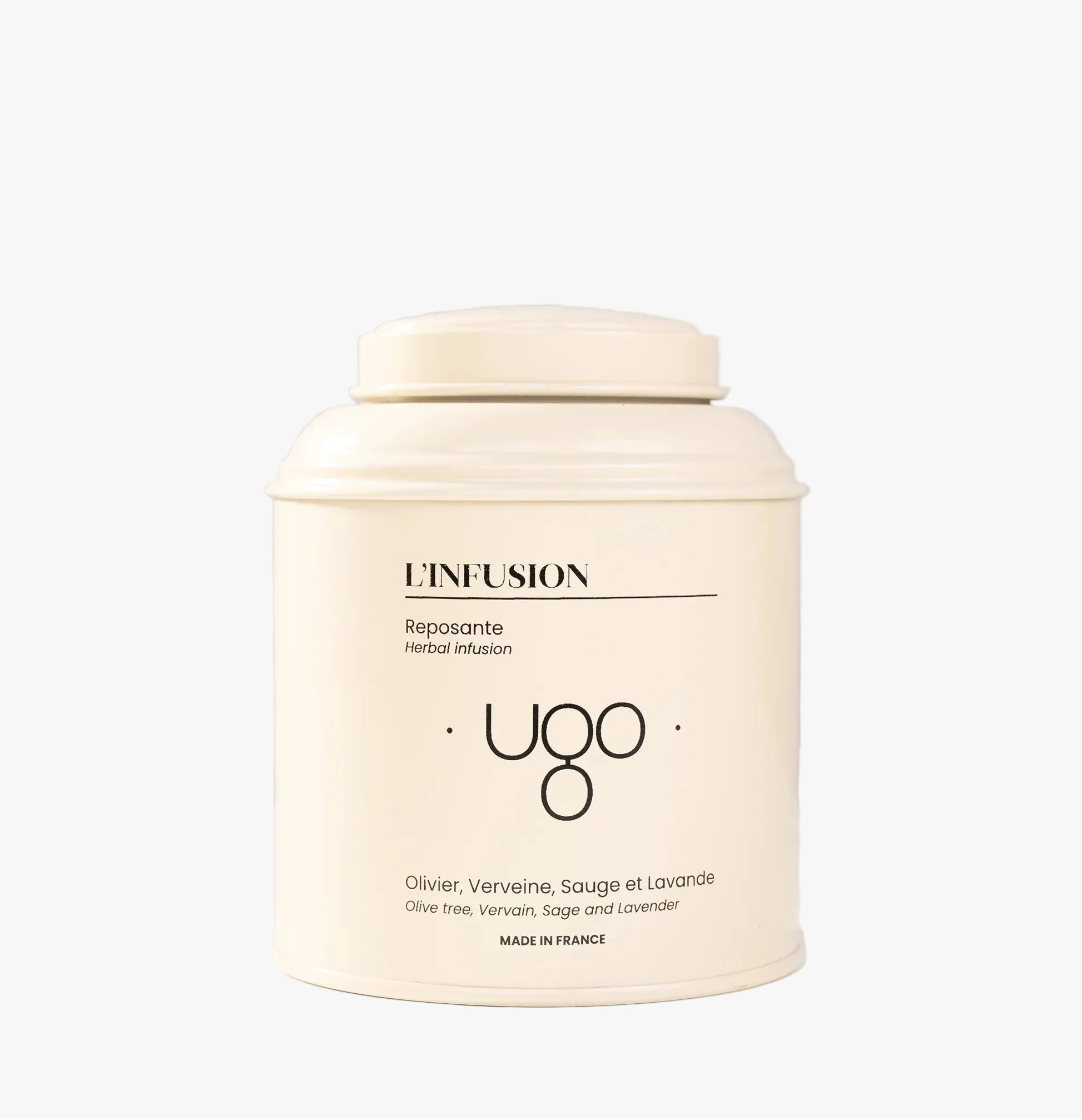 Infusion Les Grillons Heureux Terre Ugo, format standard, vue de face.